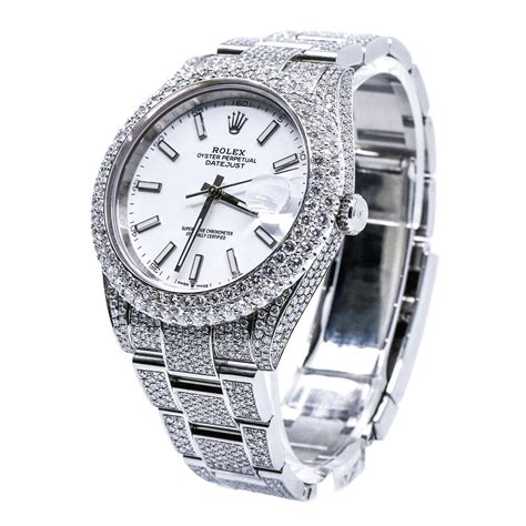 rolex datejust 41 iced out vvs|iced out Rolex Datejust 41mm.